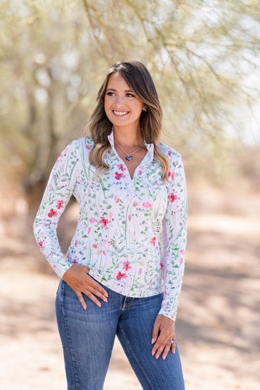 Claire Quarter Zip Sun Shirt