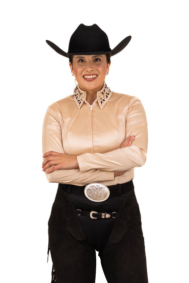 Taylor Crystaled Taffy Show Blouse